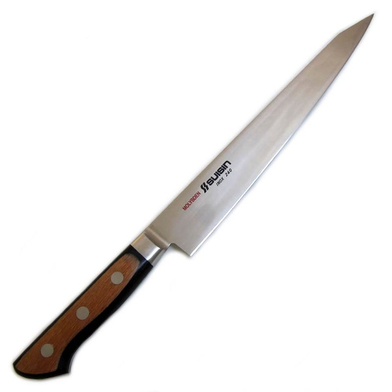 Houcho.com Suisin Inox Western-Style Knife Series, Genuine Sakai-Manufactured, Inox Steel 9.4" (240mm) Sujihiki Knife - Image 1